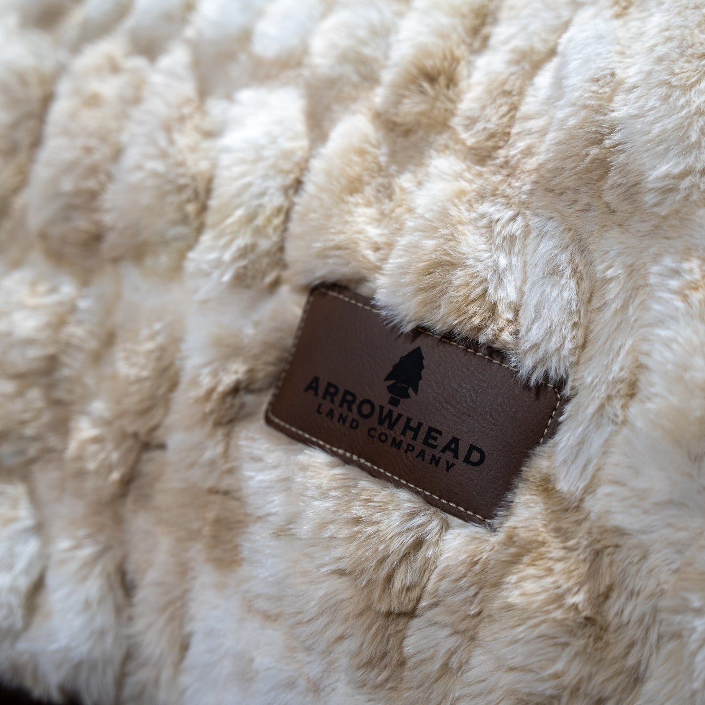 Arrowhead Hazelnut Chunky Fur Blanket