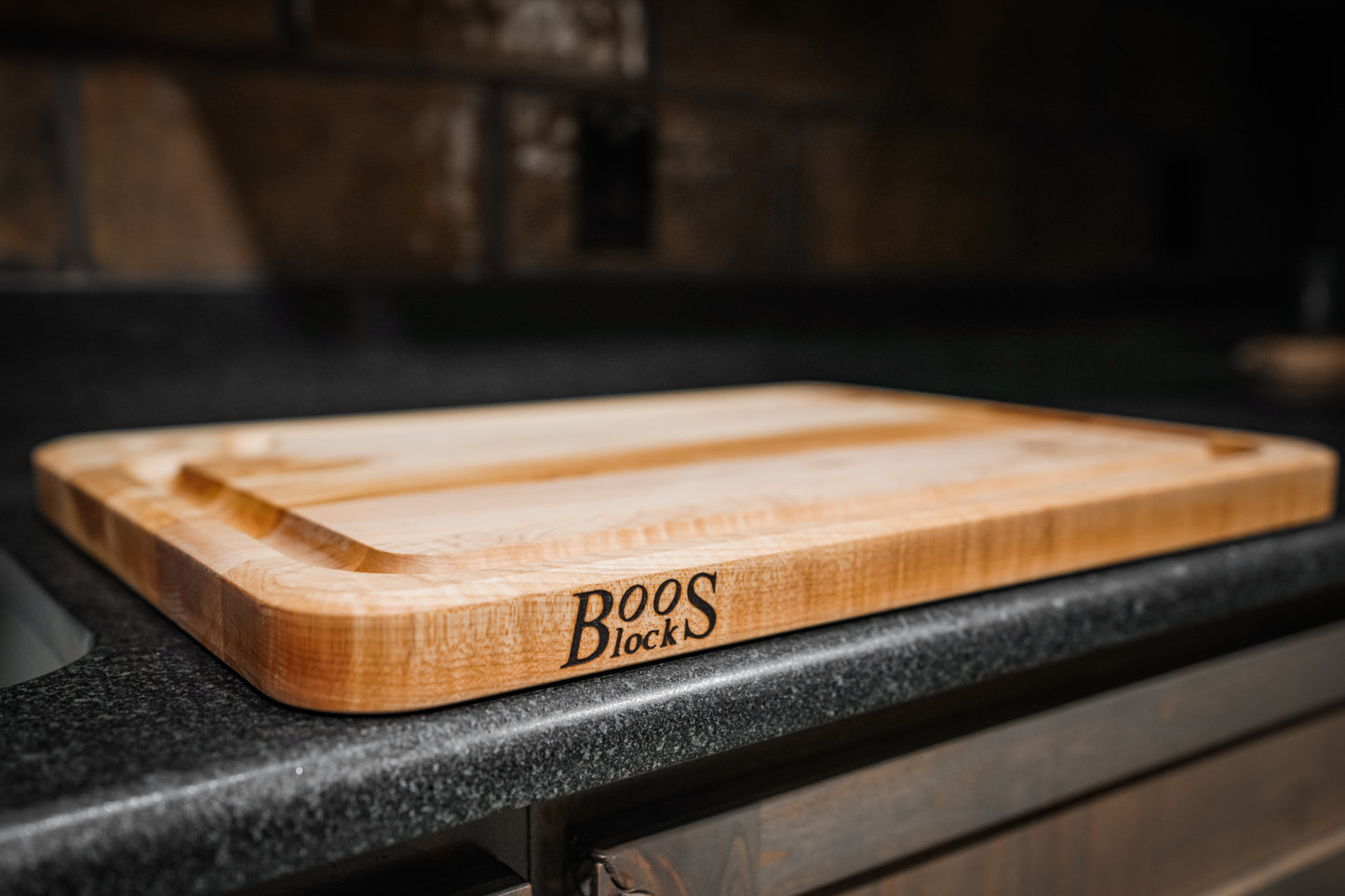 John Boos Cutting & Carving Board w/ Drip Ring, Reversible