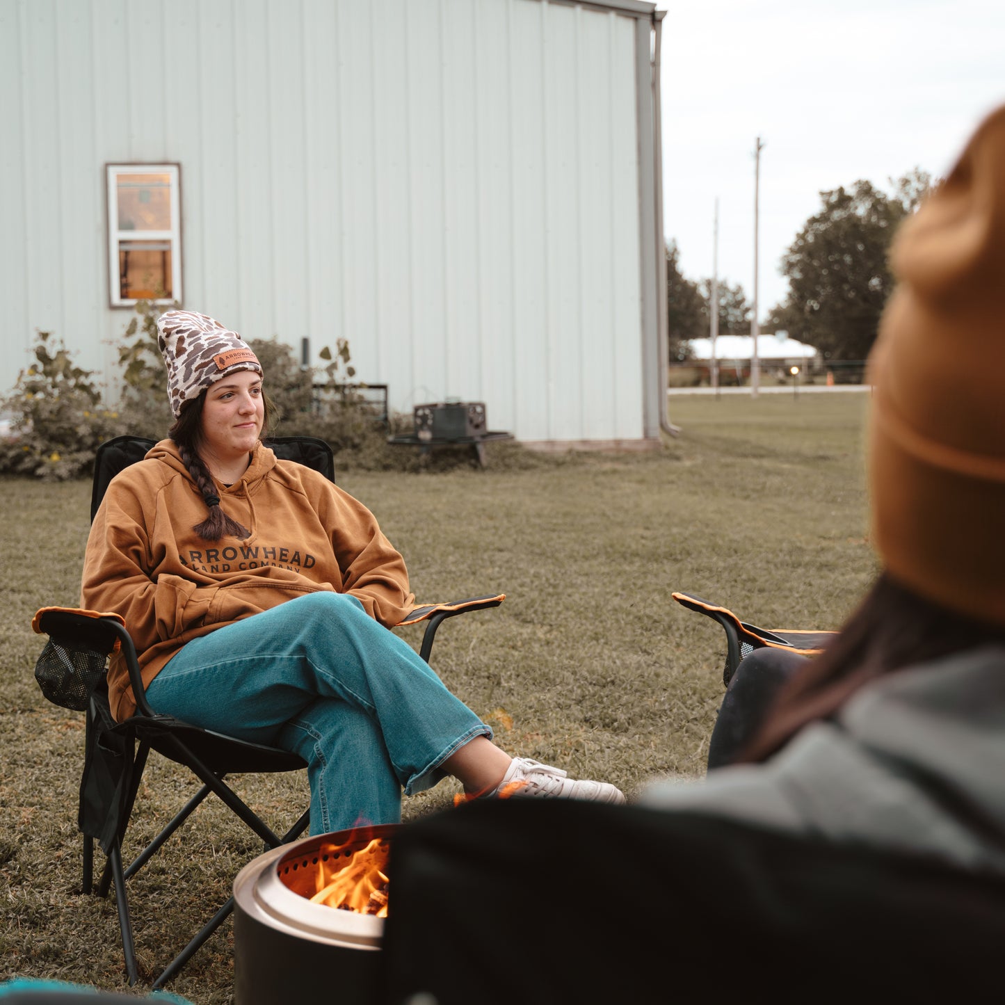 Arrowhead Logo Hoodie - Duck Brown
