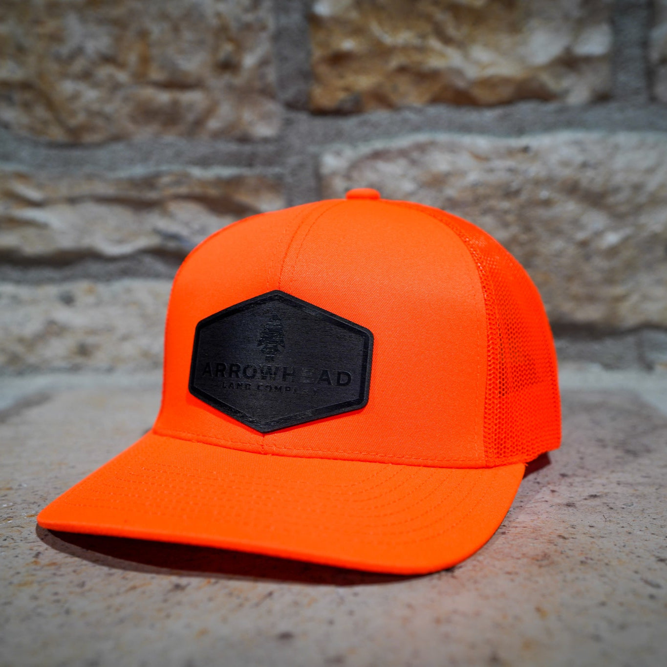 Blaze Orange Patch Hats