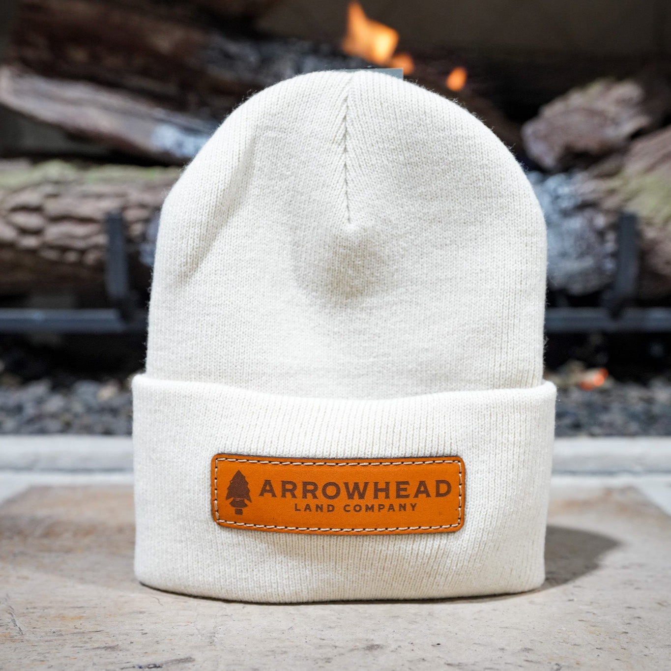 Leather Patch Beanies