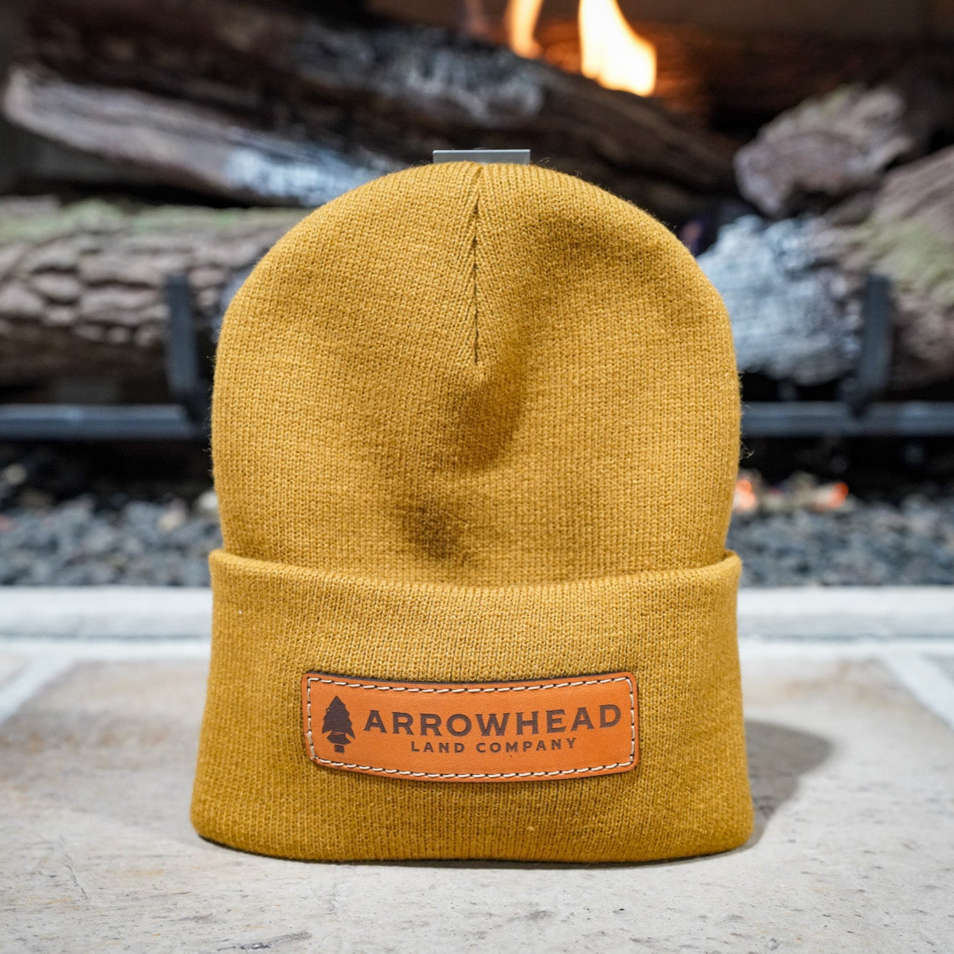 Leather Patch Beanies