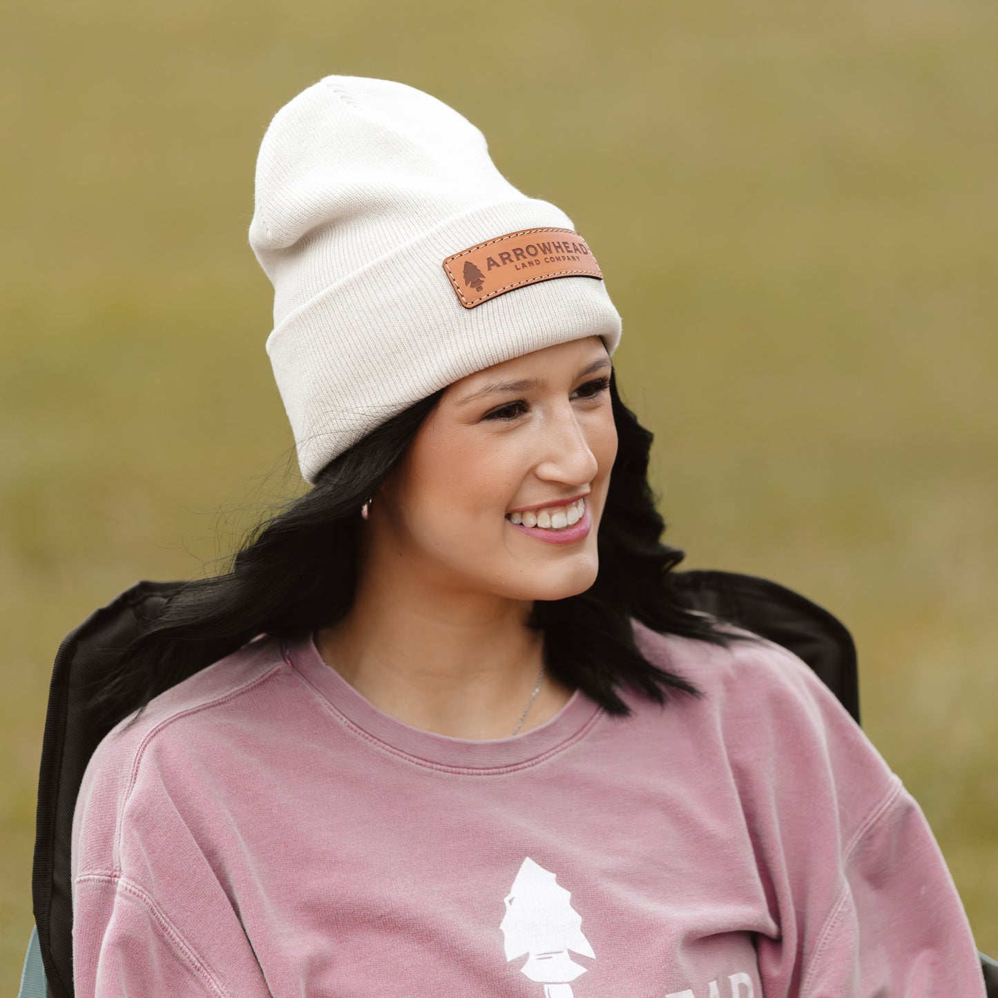 Leather Patch Beanies