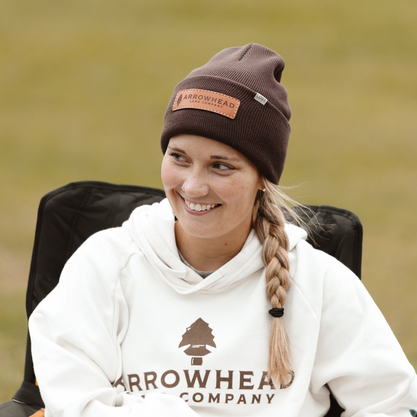Leather Patch Beanies