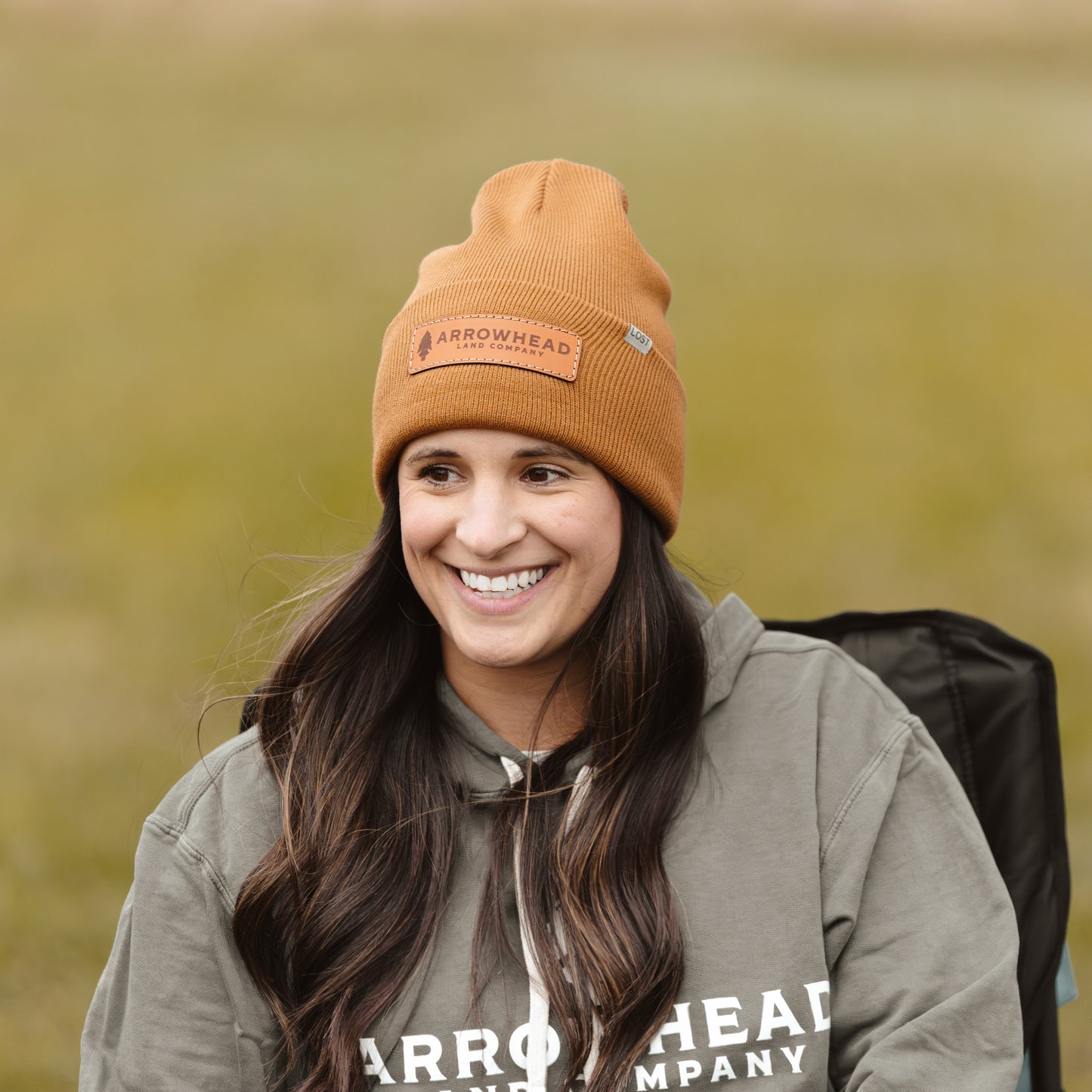Leather Patch Beanies