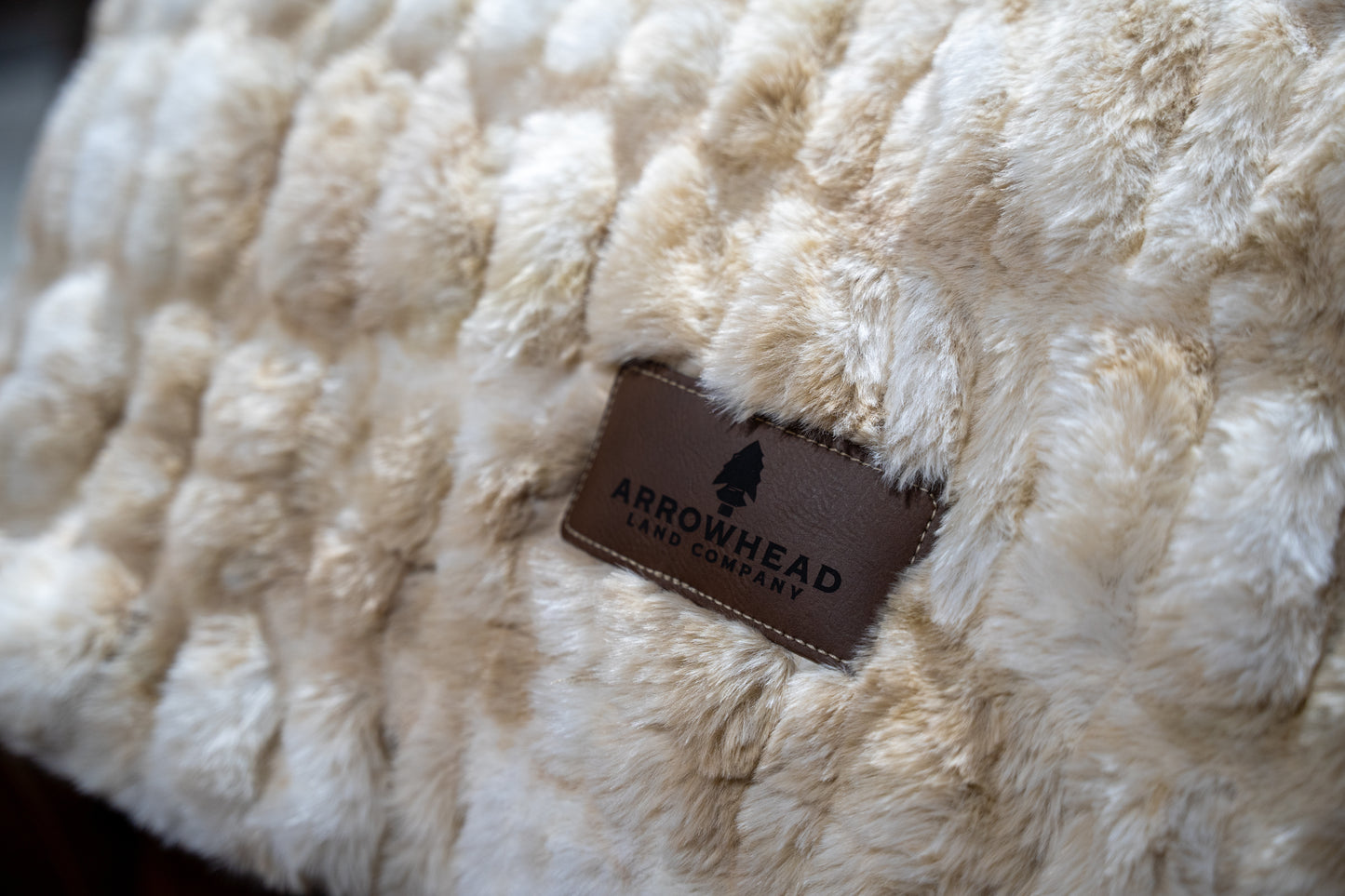 Arrowhead Hazelnut Chunky Fur Blanket