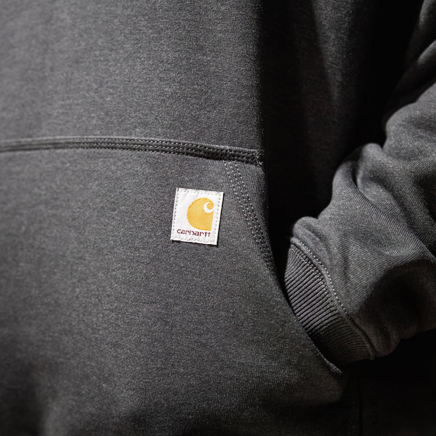 AHLC LOGO - Carhartt Rain Defender Paxton Heavyweight Hooded Zip Mock Sweatshirt