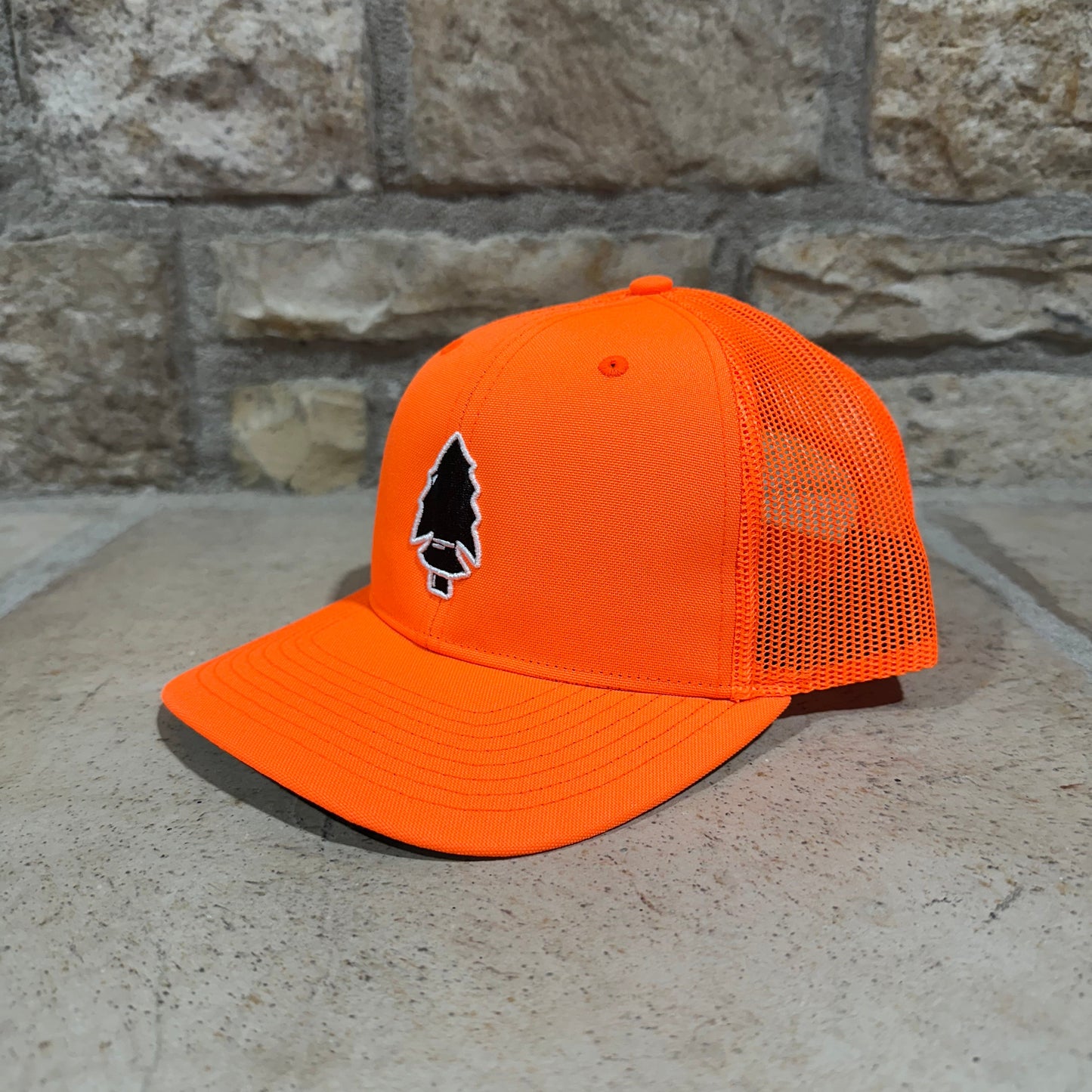 Blaze Orange Patch Hats