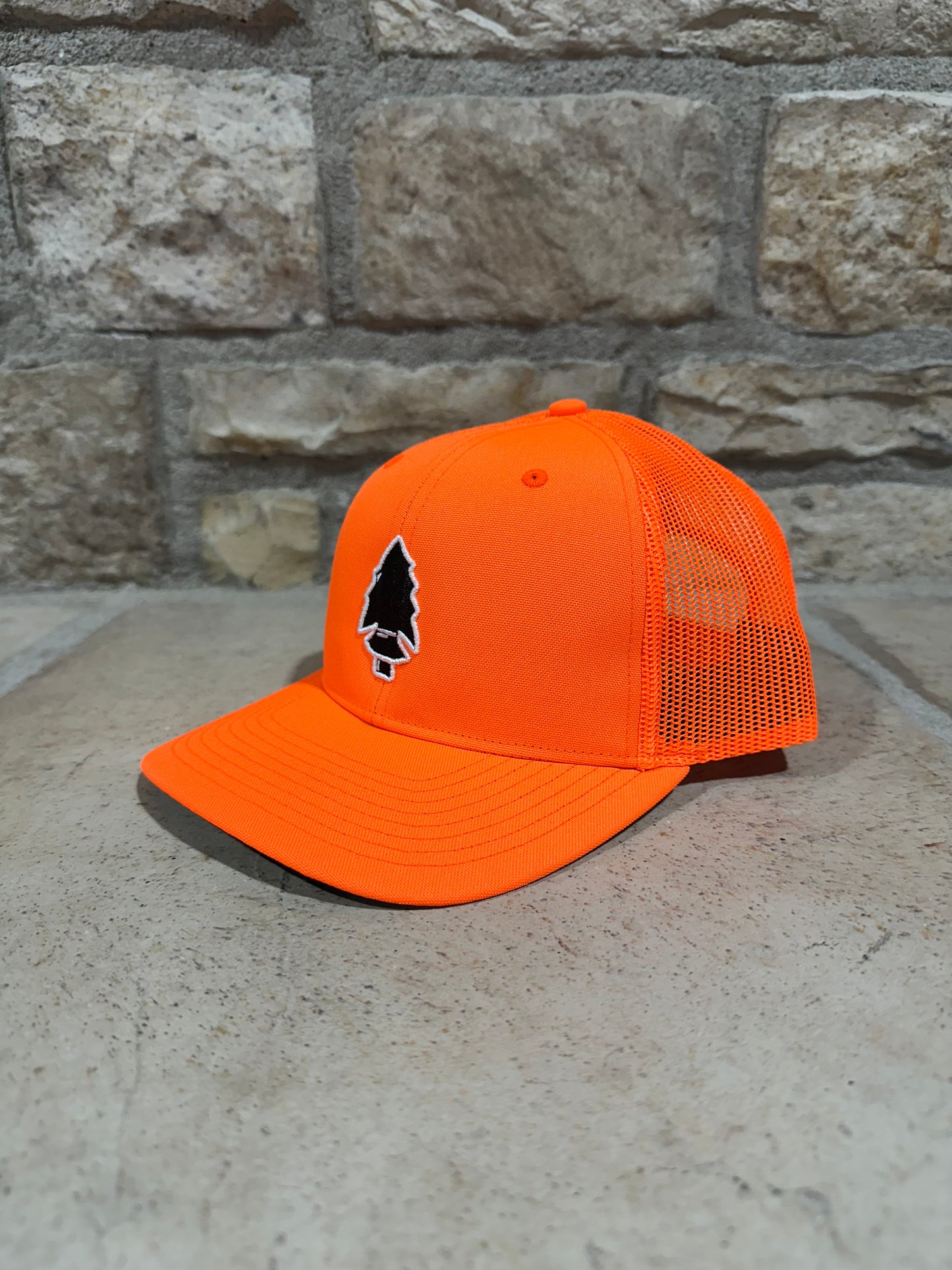 Blaze Orange Patch Hats